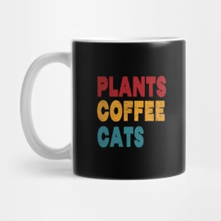 For Cat, Plants, and Coffee Lovers Mug